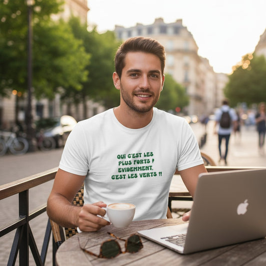 T-shirt blanc - Allez les verts