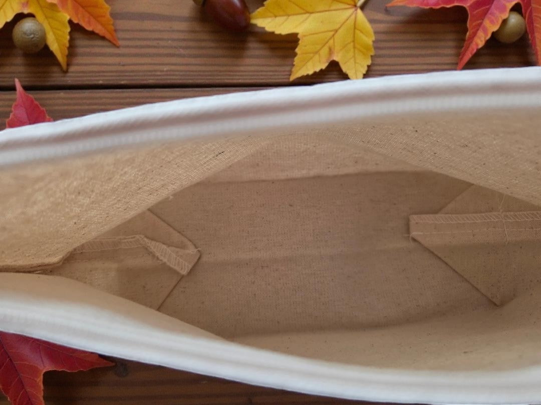 Trousse Écru avec soufflet à personnaliser