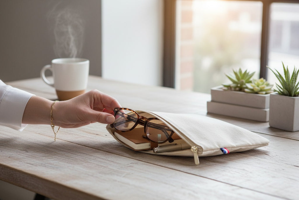 Trousse Écru sans soufflet à personnaliser
