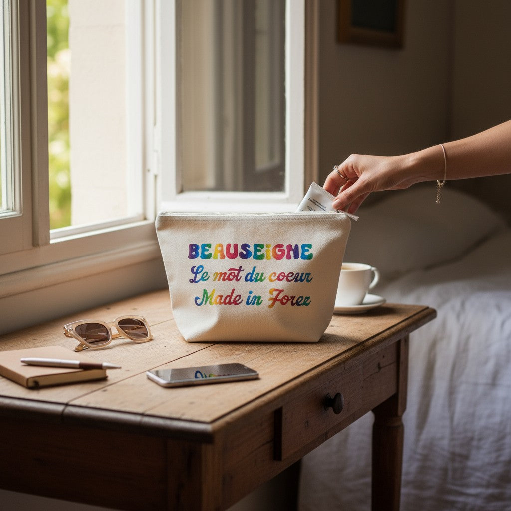 Trousse Écru avec soufflet – Beauseigne