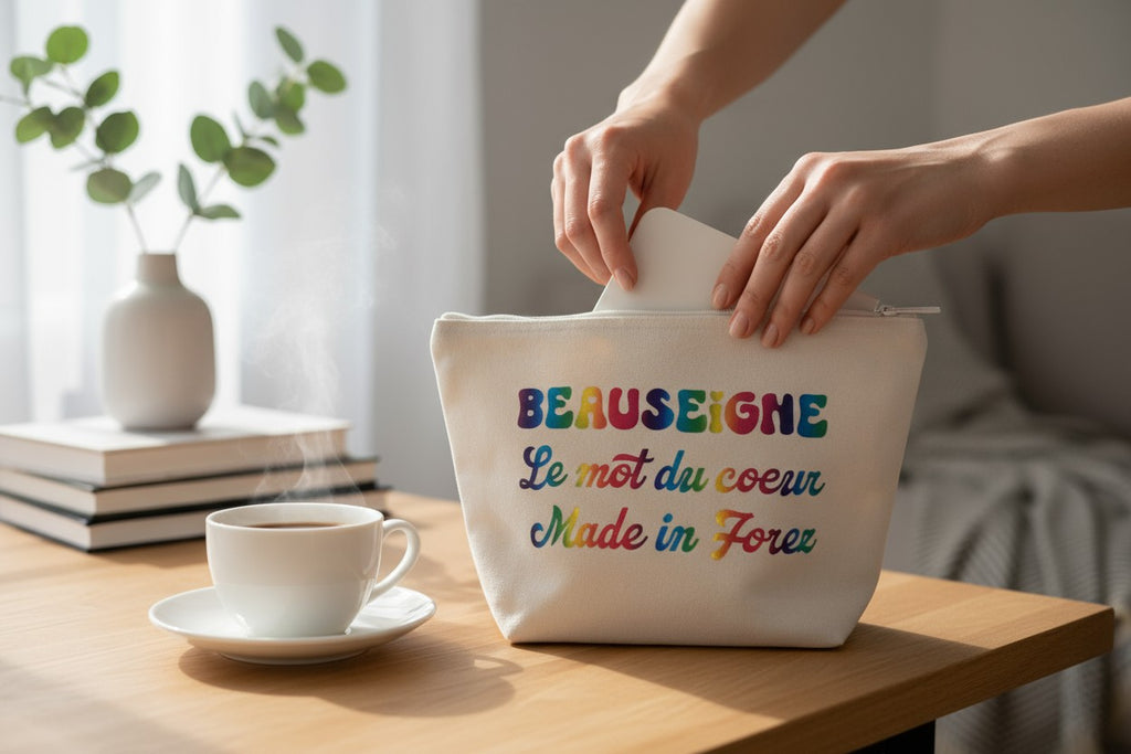 Trousse Écru avec soufflet – Beauseigne