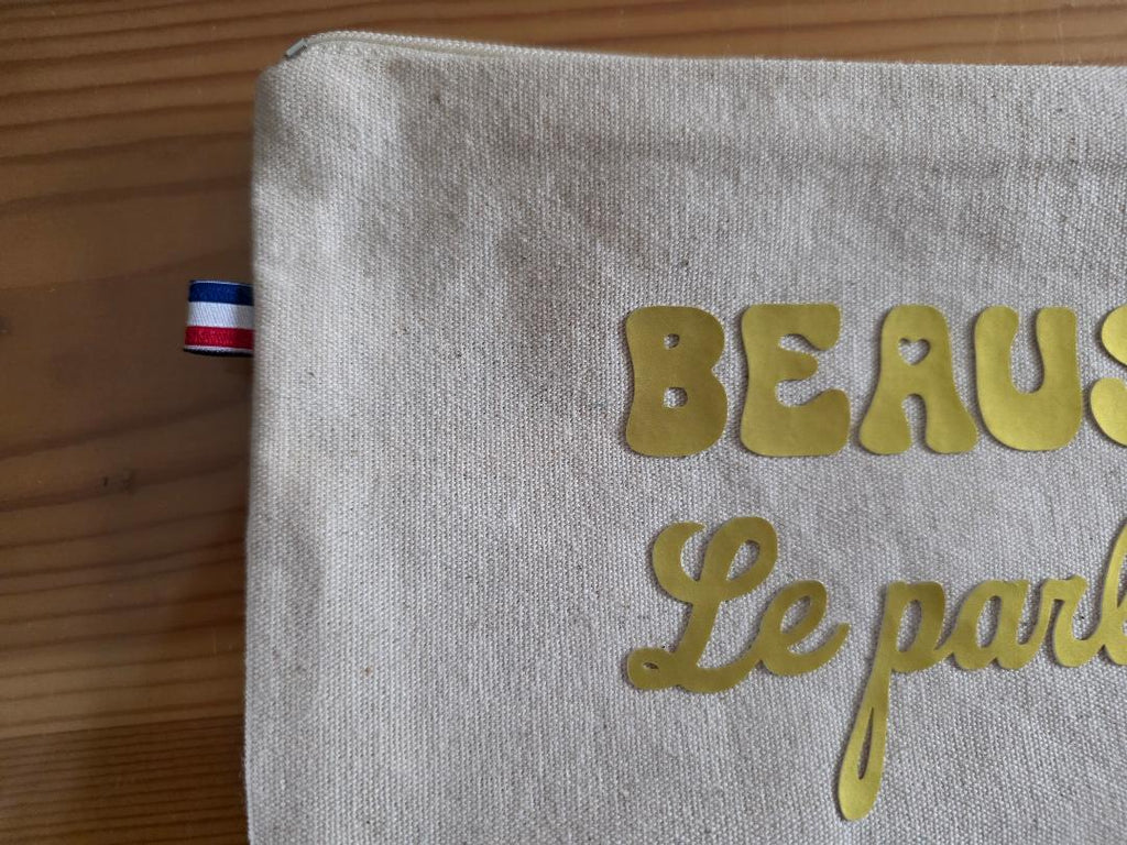 Trousse Écru avec soufflet – Parler Gaga